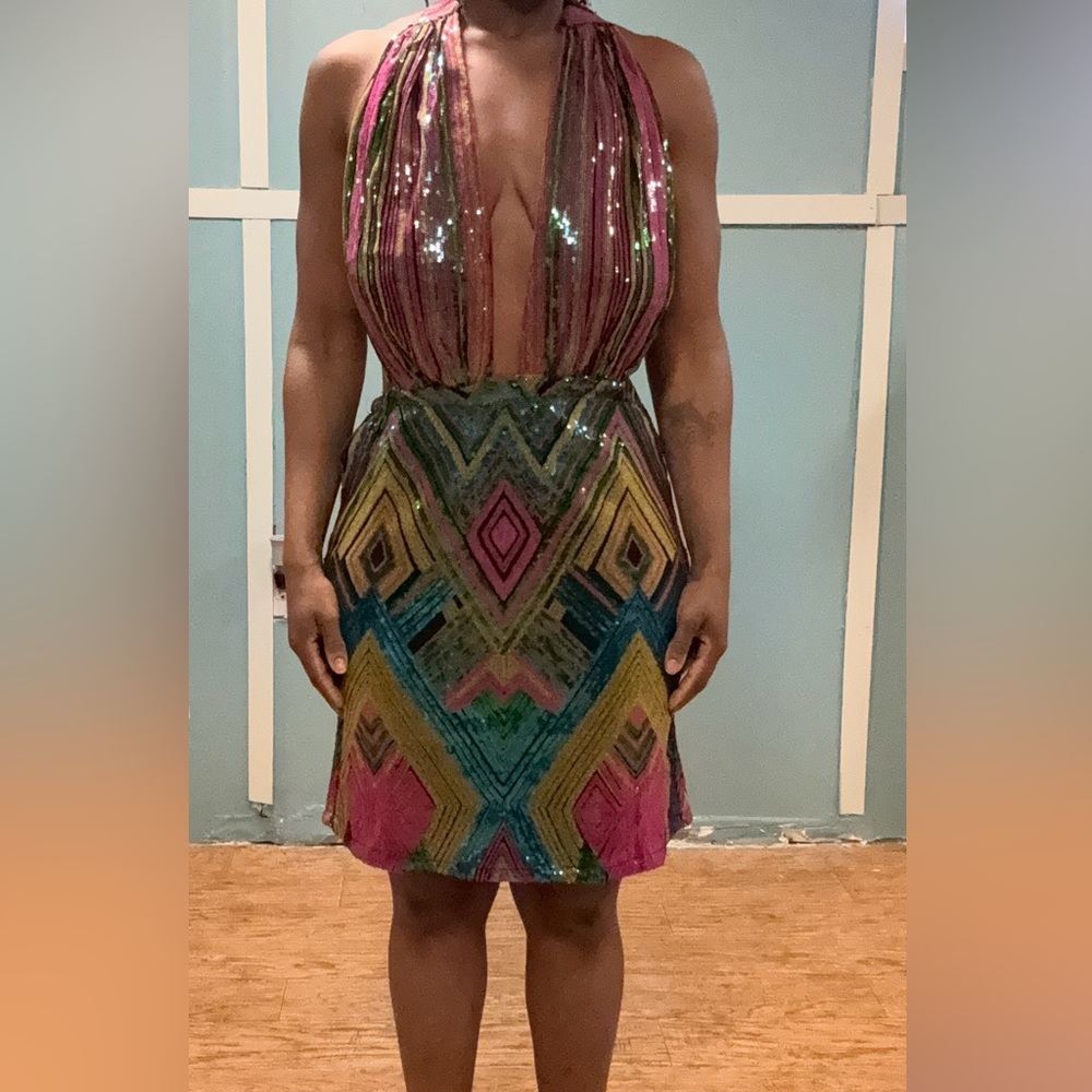 Multicolor Sequin Dress